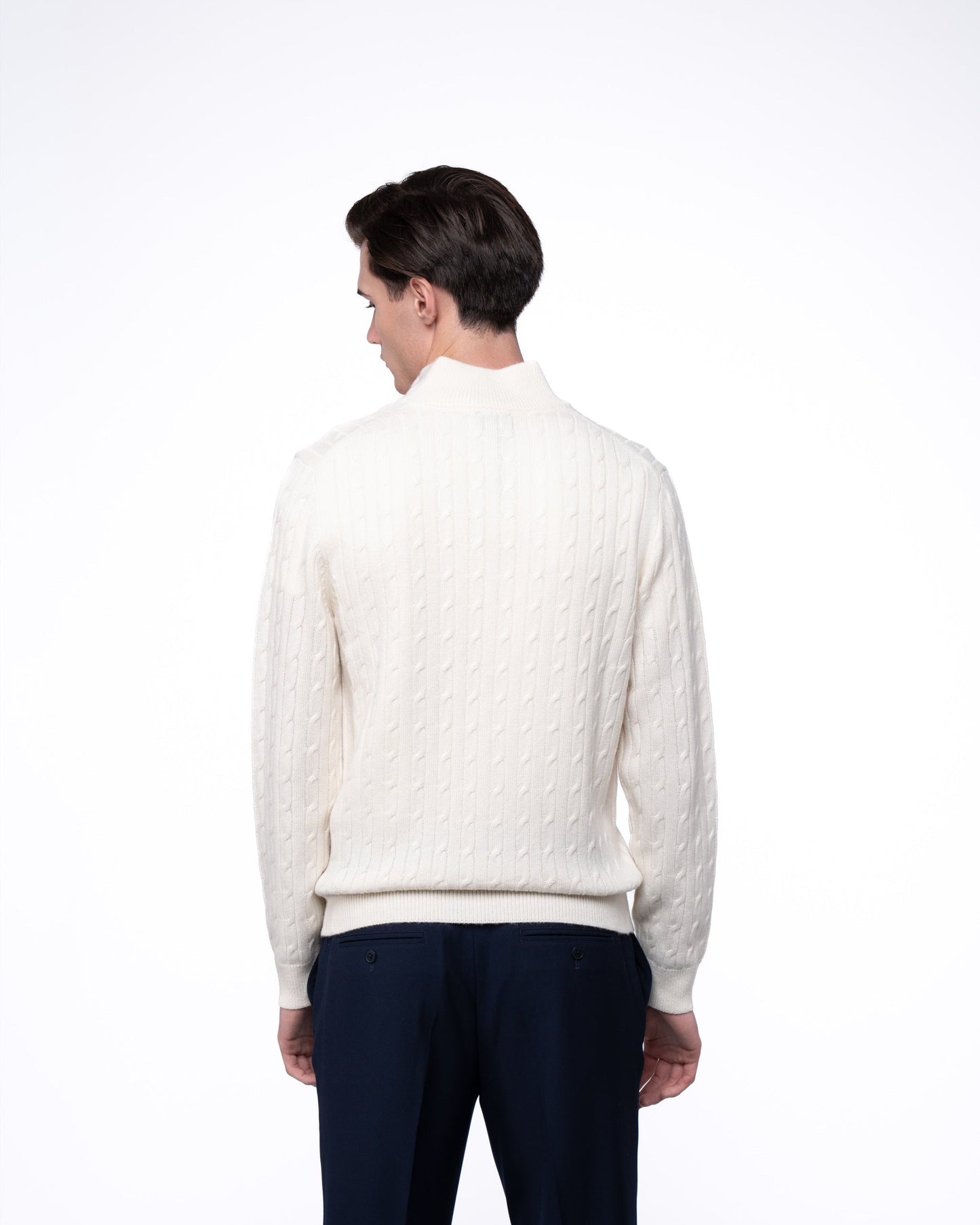 Sweter Rozpinany 100% Merino - Ecru Kardigan Premium