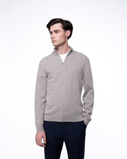 Sweter Rozpinany 100% Merino - Ecru