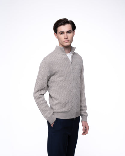 Sweter Rozpinany 100% Merino - Ecru