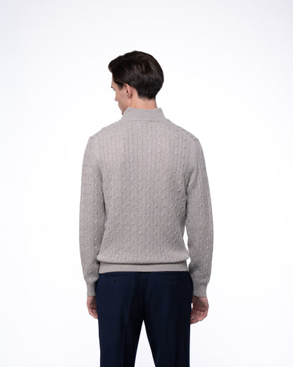 Sweter Rozpinany 100% Merino - Ecru