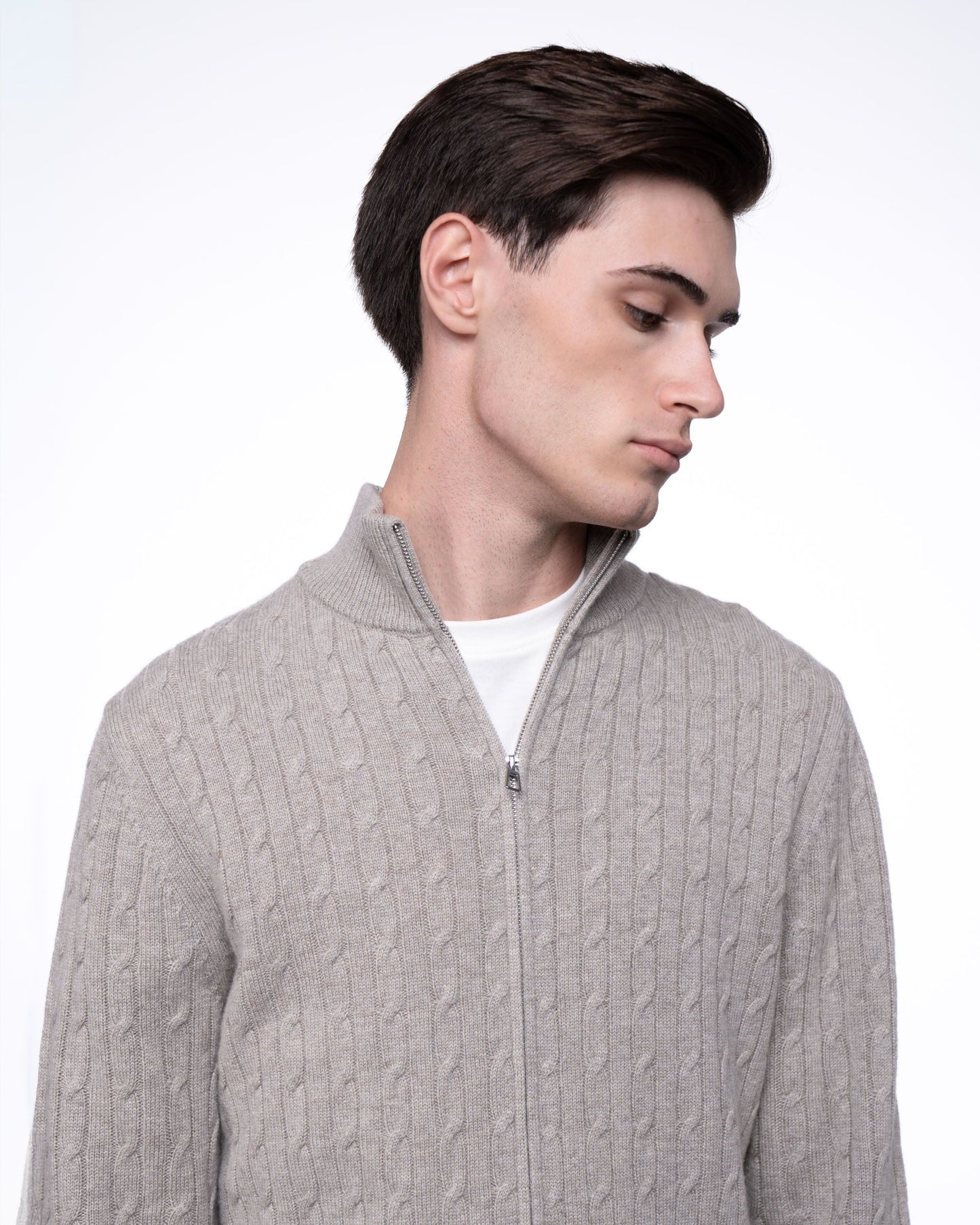 Sweter Rozpinany 100% Merino - Ecru
