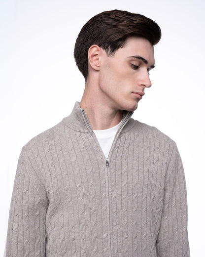 Sweter Rozpinany 100% Merino - Ecru